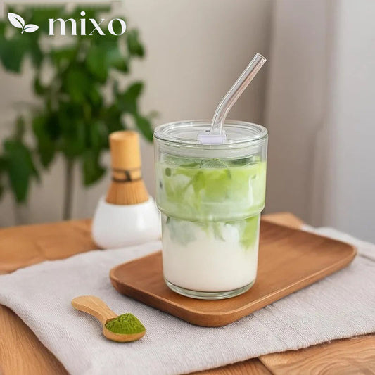 Gobelet en verre avec paille 450ml